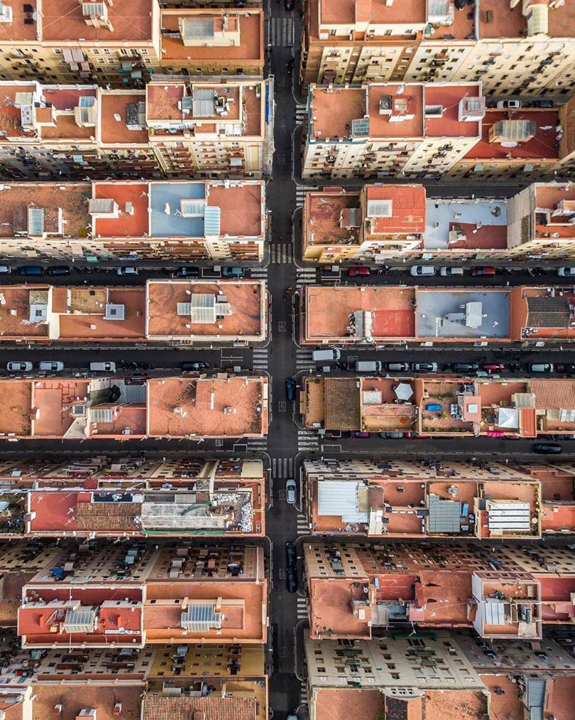 A fascinating photo series Barcelona from above, Aerial view of Barcelona, Marton Mogyorosy aerial photography