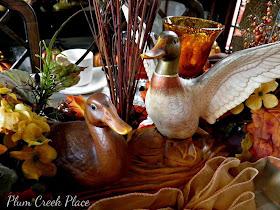 Plumcreek place - Duck, hunt, fall, Thanksgiving tablescape 