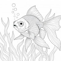 Goldfish Colouring Image