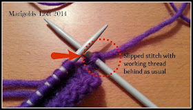 boomerang heel English knitting