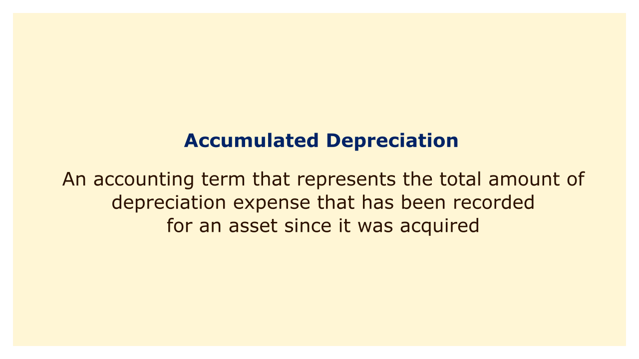 An accounting term that represents the total amount of depreciation expense that has been recorded for an asset since it was acquired.