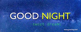 Beautiful sky with milky way stars and  Good Night Text message on image greetings.