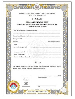 Juknis Penulisan Ijazah Tahun 2019/2020