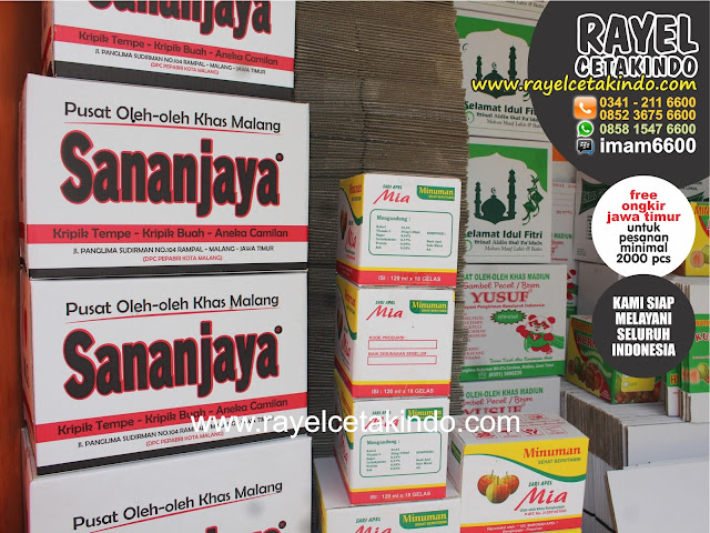 JUAL DAN CETAK KARDUS TOKO OLEH OLEH PERCETAKAN KEMASAN  