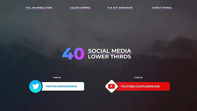After Effects Templates Social Media Lower Third