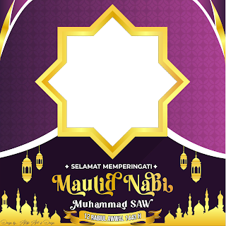 Twibbon Maulid Nabi Muhammad SAW 1443 H ( Free CDR dan Png)