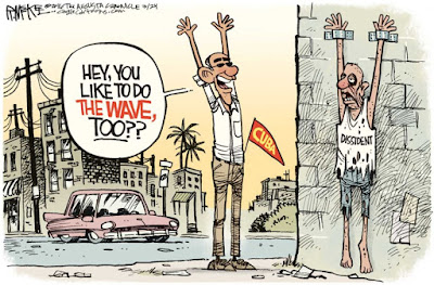 Image result for obama cuba cartoons