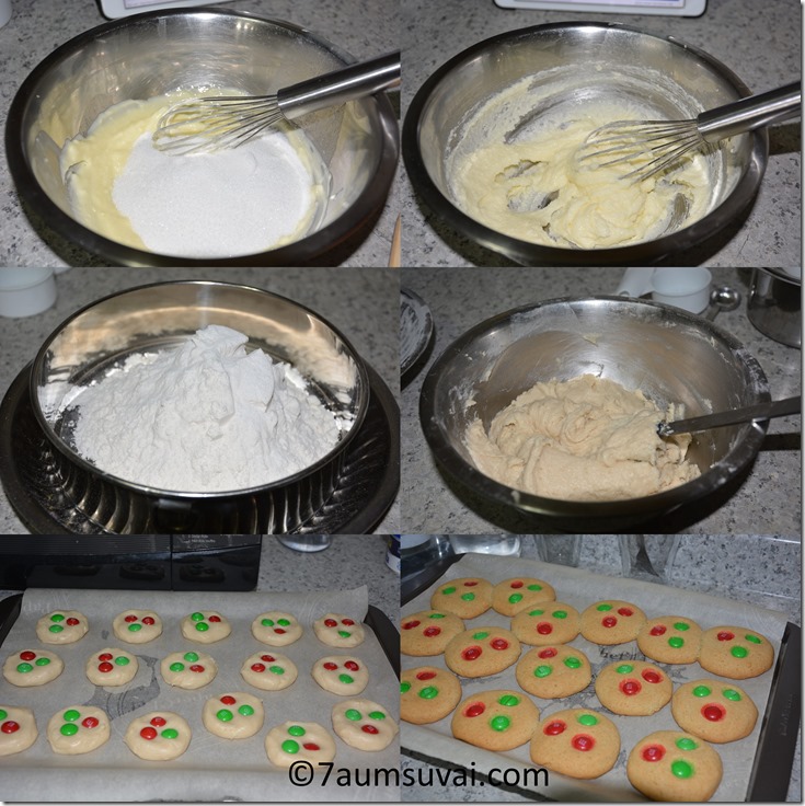 Eggless M & M cookies 