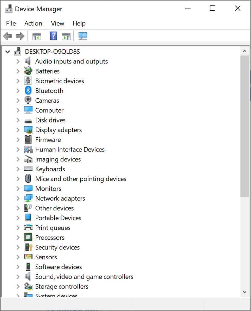Windows device manager