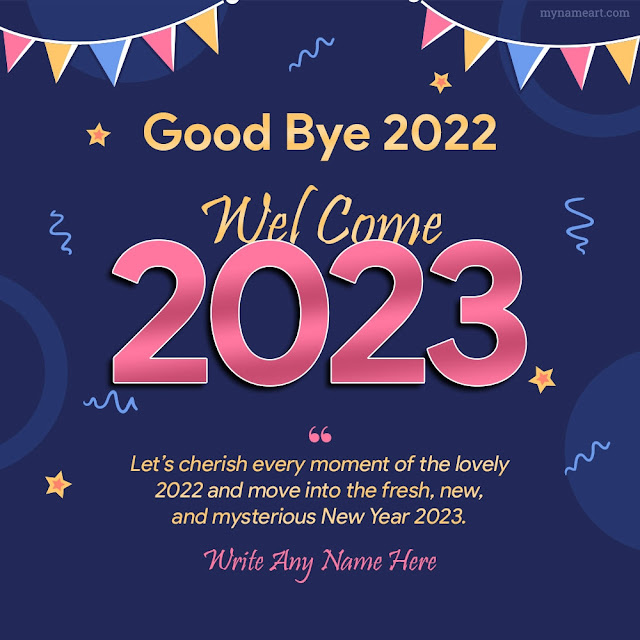 Good Bye Bye 2022 Hello Welcome 2023 Image Wishes GIF-4