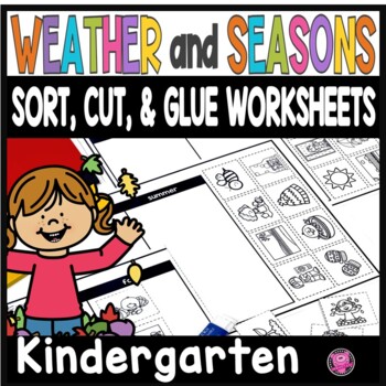 These science picture sorting worksheets are a great way to teach your kindergarten students about weather conditions, temperature, and the four seasons. No prep required!