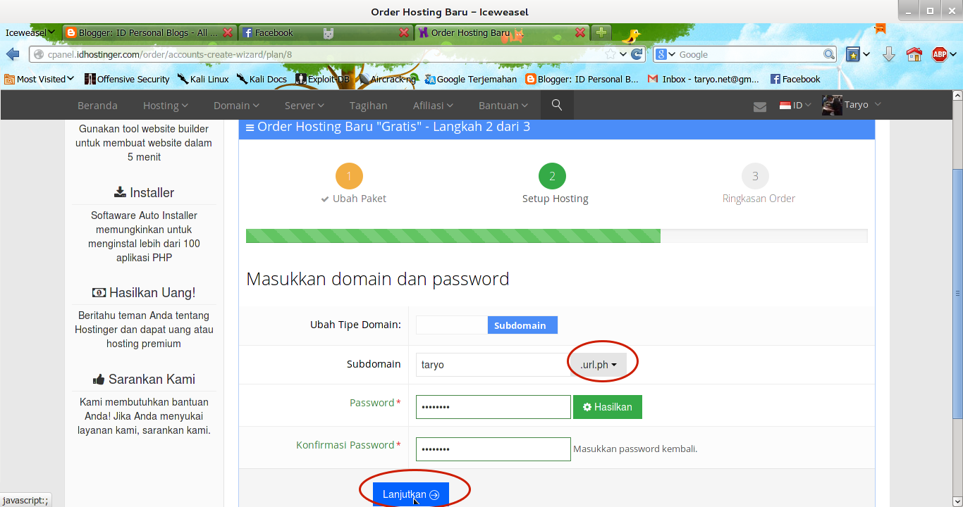 7 Langkah Membuat Domain dan Hosting Gratis di IDHostinger (New!)