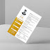 STANDARD RESUME YELLOW COLOR MS WORD - Free Template