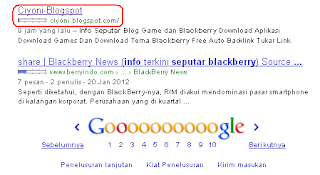 Rank Keyword Info Seputar Blackberry