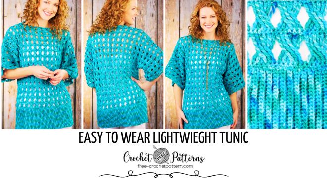 easy to wear crochet tunic free pattern