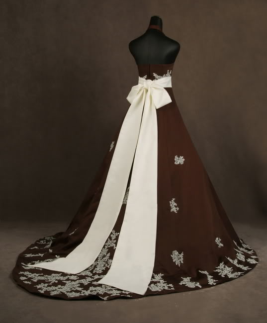 Colorful wedding dresses BROWN