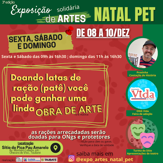 Exposição solidária de Artes - NATAL PET!