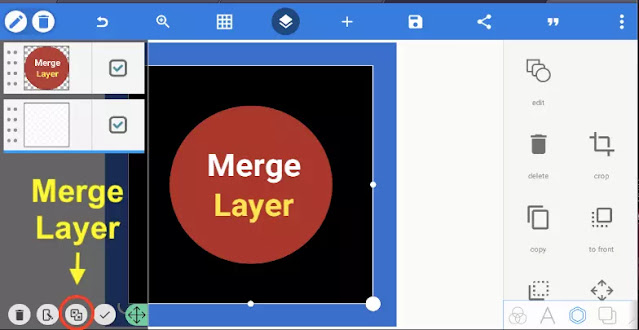 Cara lock atau mengunci layer dan menggabungkan latyer atau merge layer di PixelLab