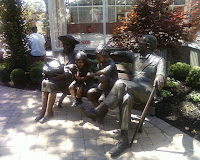 one of the many life-sized bronze statues