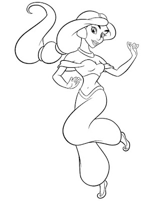 Desenhos para colorir da Jasmine – Imagens para Imprimir