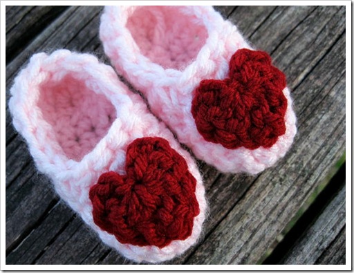 pink baby slippers