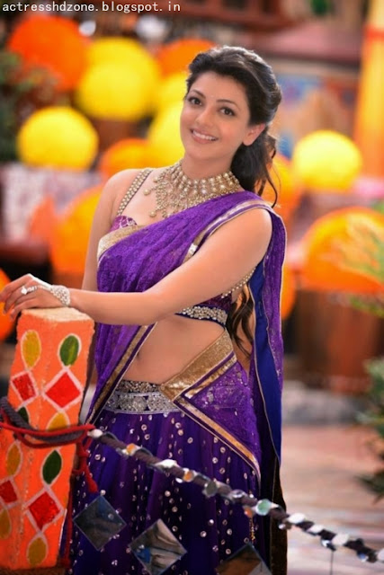 Kajal agarwal in Half saree