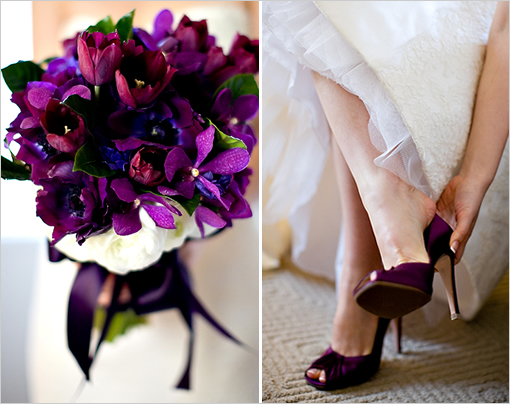 purple and gold wedding dress