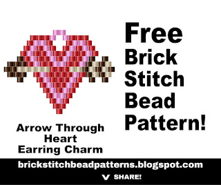 Free brick stitch seed bead pattern printable download pdf.