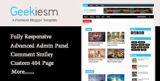 Geekiesm Premium Responsive Blogger Template-bwtemplate