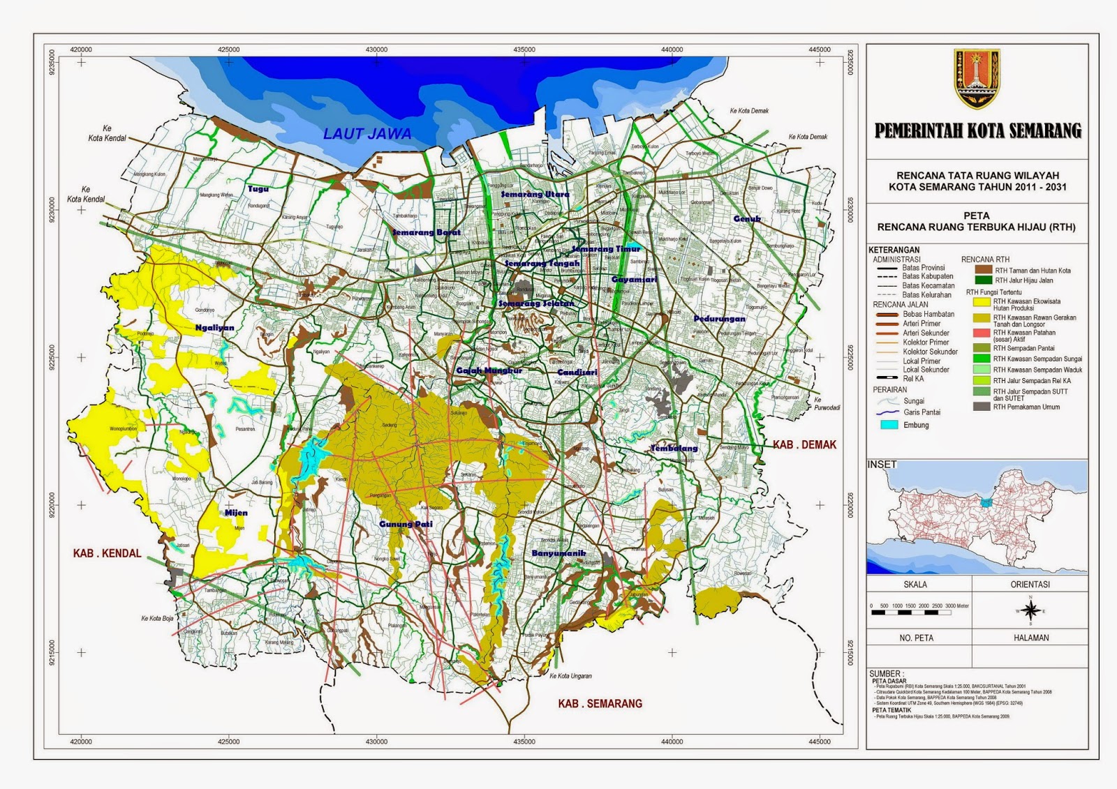  Peta Lengkap Indonesia Peta Rencana Ruang Terbuka Hijau 