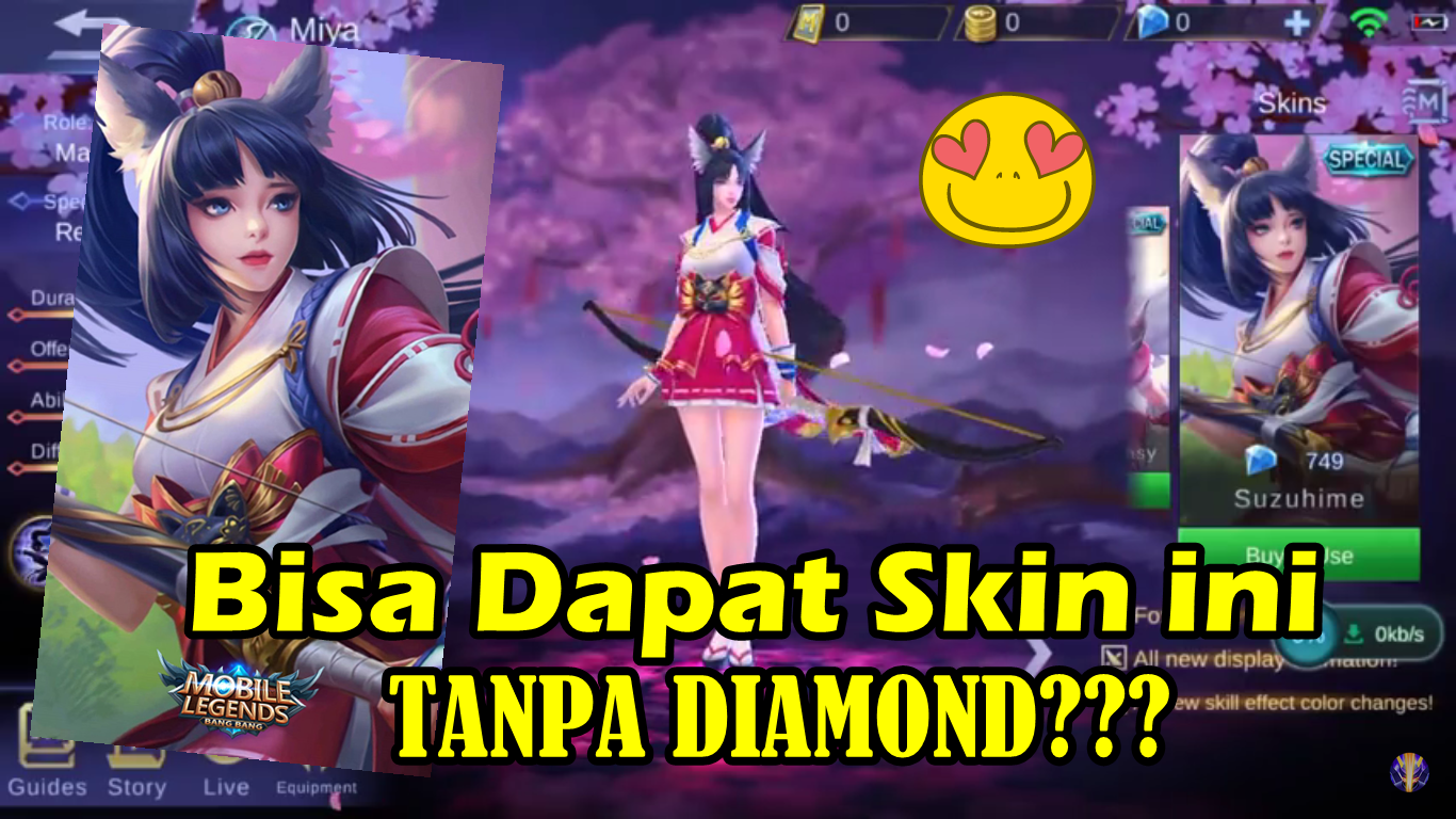 Cara Mendapatkan Skin Miya Suzuhime Mobile Legends Tanpa Diamond