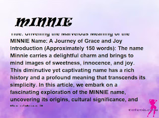 meaning of the name "MINNIE"