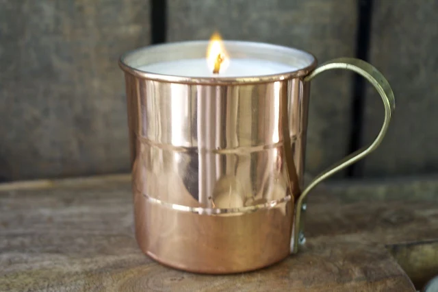 copper mug candle gift