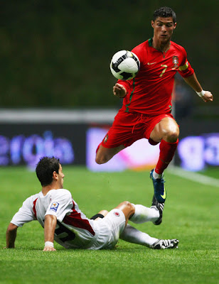 Ronaldo Action on Cristiano Ronaldo Portugal World Cup 2010 Football Action