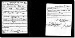 William Samurl Brock WWI Draft Card