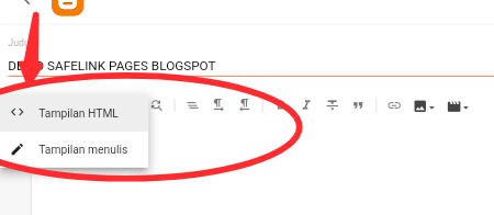 Tutorial Safelink Laman/Pages Blogger 1