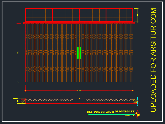 Detail Pintu  Ruko Pintu  Folding  Gate Contoh Gambar  