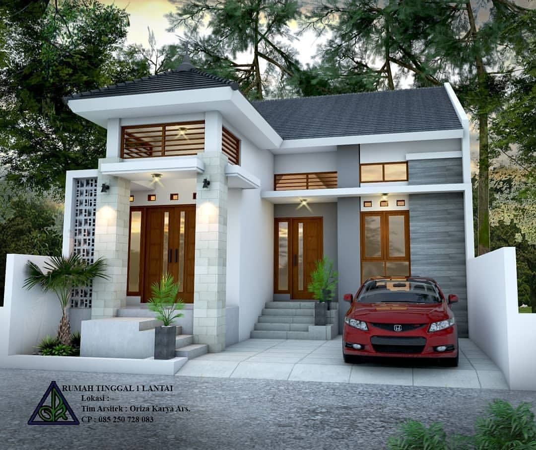 Desain Rumah 2 Lantai Lengkap Sederhana Tampak Depan 