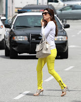 Eva Longoria crossing the street