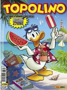 Topolino 3320 - 10 Luglio 2017 | ISSN 1120-611X | CBR 215 dpi | Settimanale | Fumetti Classici | Universo Disney
Numero volumi : IN CORSO
Topolino apparve in Italia il 30 marzo 1930, quando sul n.13 del settimanale torinese Illustrazione del Popolo, diretto da Lorenzo Gigli, fu pubblicata la prima striscia disegnata da Ub Iwerks e intitolata Le avventure di Topolino nella giungla. Due anni dopo si ha il primo libro illustrato italiano con le sue immagini: Sua Altezza Reale il Principe Codarello e, poco più tardi, il 31 dicembre 1932, esce il primo numero di Topolino in formato giornale, edito da Nerbini.
Sulla falsariga del celebre Corriere dei Piccoli, anche Topolino si presentava ai lettori con periodicità settimanale e si apriva con una breve storia in cui le didascalie sono scritte in rima e realizzata da Giove Toppi, che divenne quindi il primo autore Disney italiano. Sul settimanale della Nerbini, comunque, trovano spazio soprattutto le strisce e le tavole realizzate da Floyd Gottfredson. In queste storie vengono anche introdotte delle didascalie in rima, scritte dal primo direttore della rivista, Paolo Lorenzini (detto Collodi Nipote in quanto nipote di Carlo Collodi), e viene anche assegnato il nome definitivo alla spalla di Topolino, ovvero quel Pippo un po' lunatico e un po' svampito che sui libri della Salani veniva ancora chiamato Medoro.
Nerbini non si era assicurato correttamente i diritti di pubblicazione: quando aveva varato la sua rivista, infatti, si era rivolto al Consorzio Cinematografico E.I.A., il distributore dei cortometraggi di Topolino, quando in realtà i diritti per le riviste erano stati dati in mano al giornalista Guglielmo Emanuel dallo stesso Disney. Per cui, per un paio di numeri, la testata passò da Topolino a Topo Lino, per poi riprendere la nota testata con il n.7. Il Topolino Giornale era formato da otto pagine e non conteneva solo storie a fumetti Disney ma anche storie non-Disney che anzi erano di solito la maggioranza delle storie presenti in un numero.
Il numero 137 del Topolino Giornale, dell'11 agosto 1935, segna il passaggio di consegne da Nerbini alla Mondadori. Il fascismo, tuttavia, causò dei problemi al giornale. Dal 1938, il Min.Cul.Pop. (Ministero della Cultura Popolare) impone alla stampa di non editare più i protagonisti del fumetto popolare americano. Il solo Topolino è risparmiato, e così il suo logo e il suo personaggio possono continuare ad esistere nelle edicole italiane, ma in piena seconda guerra mondiale, a partire dal n.476 del 27 gennaio 1942, anche il settimanale è costretto a cedere alle restrizioni. Lo sostituisce Tuffolino, un ragazzetto dalle medesime caratteristiche fisiche, disegnato dal grande illustratore Pierlorenzo De Vita. Con la fine del fascismo, le avventure di Topolino poterono di nuovo essere pubblicate.
Alla fine degli anni quaranta, però, i giornali a fumetti che pubblicavano storie a puntate di non più di due tavole ad episodio erano irrimediabilmente in crisi, e così lo stesso Topolino, le cui vendite erano di gran lunga calate rispetto al periodo d'oro. Mondadori, però, non poteva rinunciare alla rivista da edicola per non perdere i ricchi diritti delle pubblicazioni da libreria, così decise un doloroso ma necessario cambio di formato e periodicità. Nel 1949 nasce così il periodico a fumetti Topolino formato libretto, all'inizio con cadenza mensile, quindi quindicinale e, infine, settimanale, fino a giungere a oggi al suo sessantesimo anniversario e con oltre 3000 numeri usciti, ricchi di storie tra le più famose, con autori da Carl Barks a Romano Scarpa, da Floyd Gottfredson a Giovan Battista Carpi e così via.