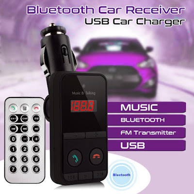 Bluetooth Handsfree Car Kit MP3 Player MIC FM Transmitter Modulator Buit in Microphone 