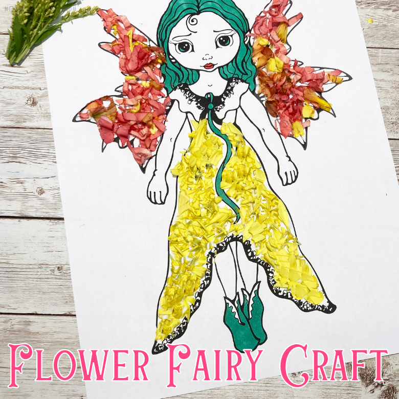 Flower fairy craft for kids