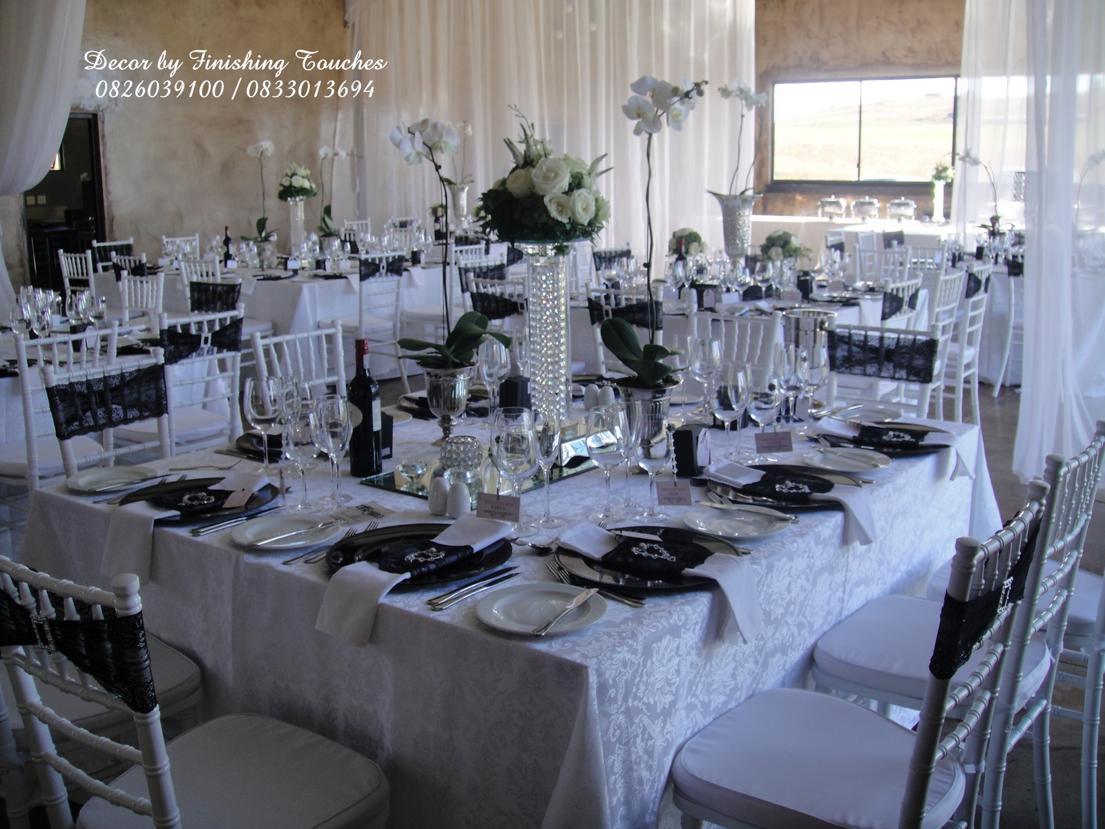 Fresh white damask linen