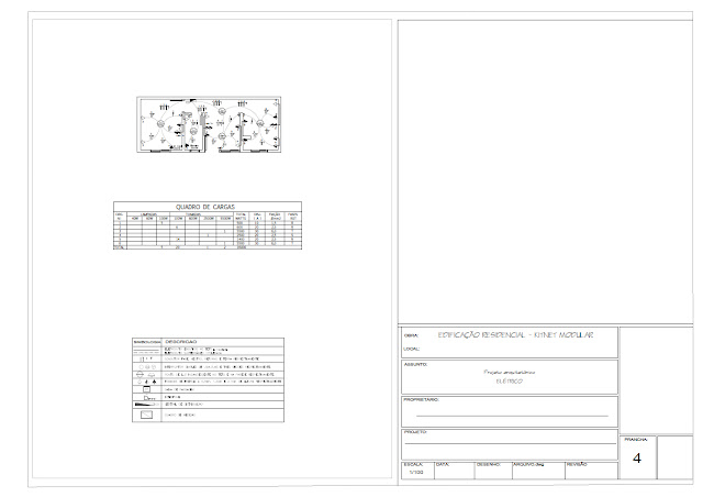 projeto eletrico de kitnet