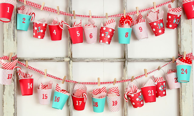 diy bucket advent calendar