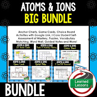 Atoms, Ions, EARTH SCIENCE MEGA BUNDLE, Earth Science Curriculum, Anchor Charts, Game Cards, Puzzles, Vocabulary Activities, Choice Boards, Digital Interactive Notebooks, Word Walls, Picture Puzzles, Test Prep