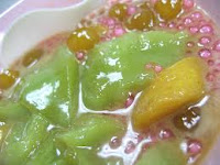 RESEP BUBUR SUMSUM HIJAU PANDAN Bubur yang terbuat dari tepung beras dengan siraman kuah gula merah terasa lembut dan man RESEP BUBUR SUMSUM HIJAU PANDAN