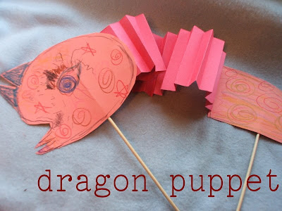 kids craft dragon puppet chinese new year ox 2009