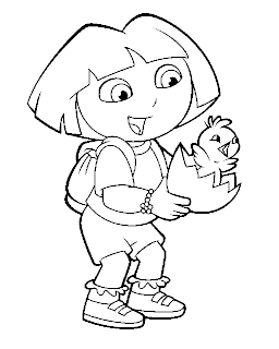 dora the explorer, dora coloring pages