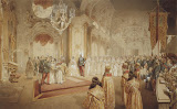 Wedding of Grand Duke Alexander Alexandrovich and Grand Duchess Maria Fiodorovna by Mihaly Zichy - History Drawings from Hermitage Museum